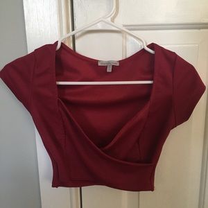 Red crop top
